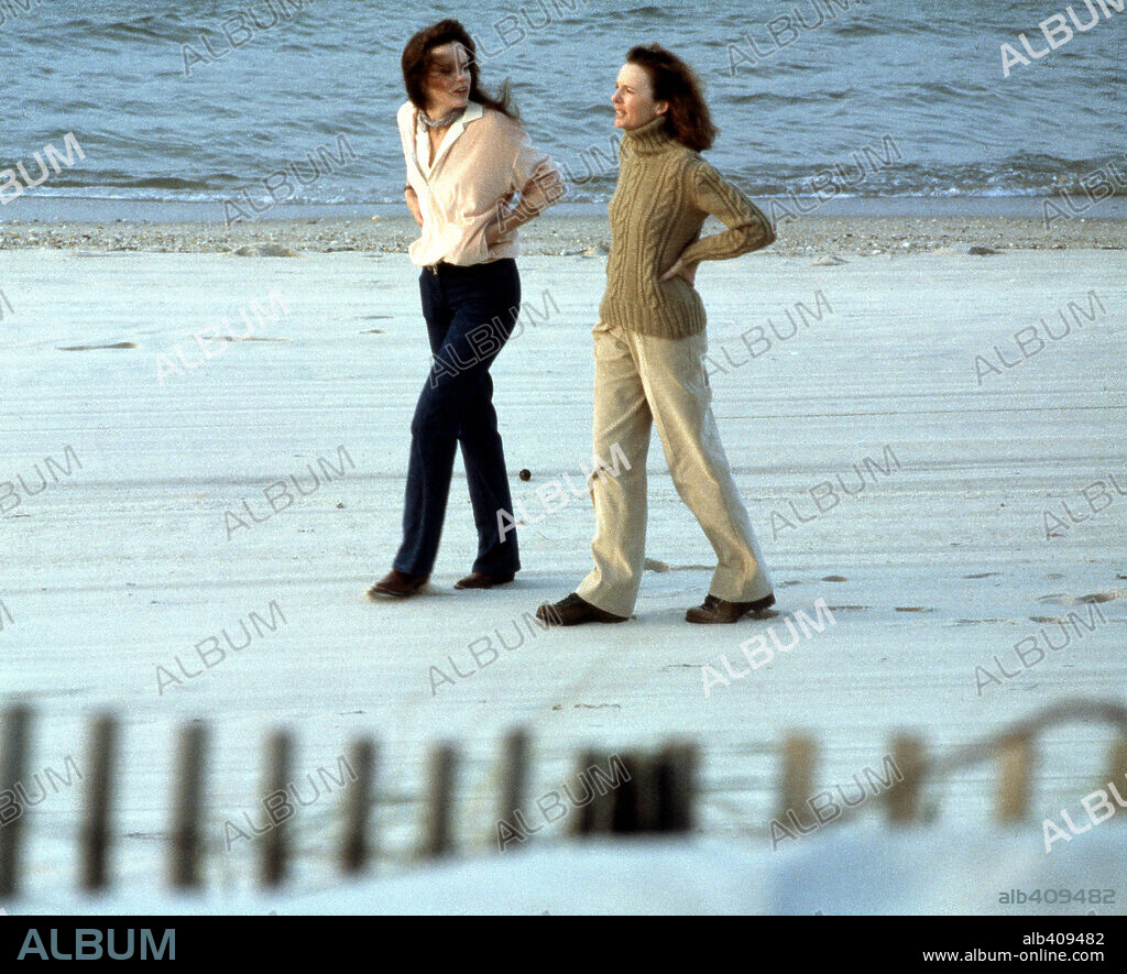 DIANE KEATON and KRISTIN GRIFFITH in INTERIORS, 1978, directed by WOODY ALLEN. Copyright UNITED ARTISTS.