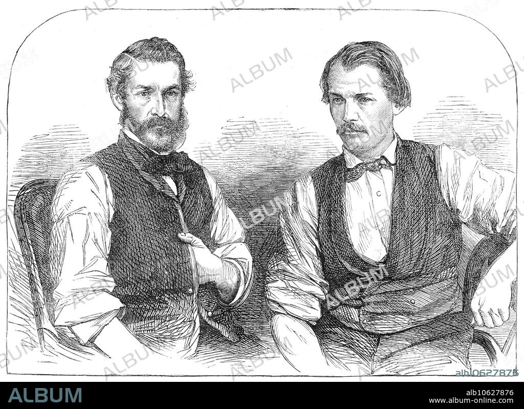 Matthew Montgomery and Louis Shelvin, the steward and cook of the Emily St. Pierre, 1862. '...Portraits of the two brave men...who so promptly seconded the exertions of Captain Wilson in regaining possession of the Emily St. Pierre - recapturing her from a prize crew consisting of two officers and thirteen men of the United States' Navy. The circumstances of this daring act, happily crowned with success, and showing in a most remarkable manner how "fortune favours the brave," are too fresh in our readers' memory to need recapitulation. Matthew Montgomery, the steward, is a native of Dublin: he is of small stature, and about twenty-eight years old. The cook, named Louis Schelvin, who is in his twenty-seventh year, is a German, belonging to Frankfort-on-Maine. Purses of gold and silver medals, with suitable inscriptions, have recently been presented to the steward and cook'. From "Illustrated London News", 1862.