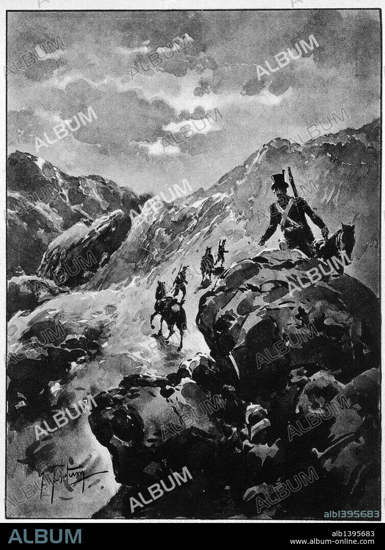 FRANCISCO FORTUNY. Historia de Argentina. Siglo XIX. Episodio del combate en la quebrada de Tambo Nuevo el 24 octubre 1813.