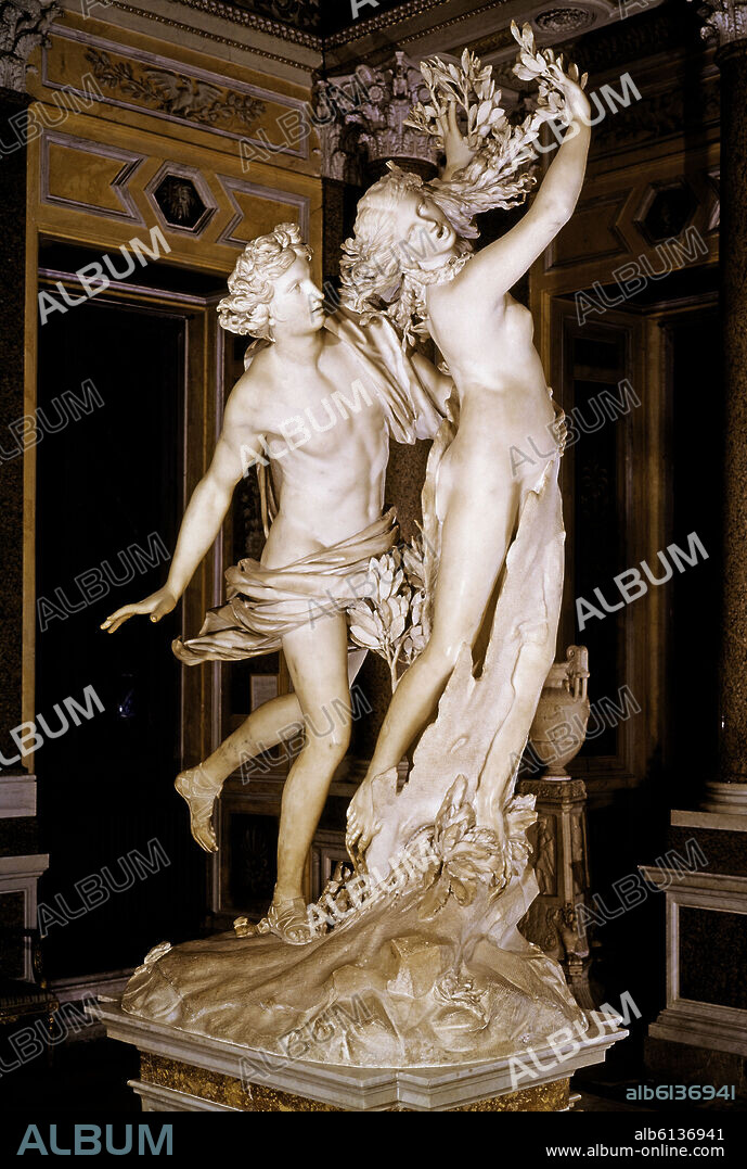 GIAN LORENZO BERNINI. APOLO Y DAFNE CONVERTIDA EN LAUREL- 1620 - MARMOL - BARROCO ITALIANO.