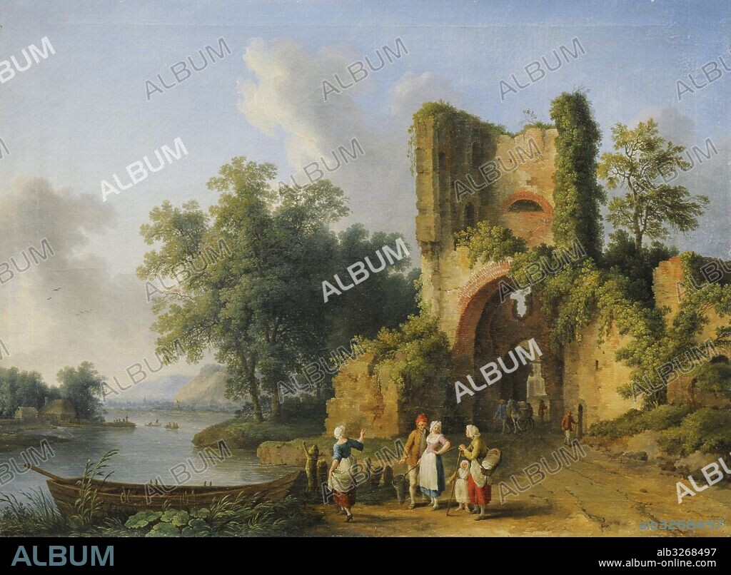 Jacob Philipp Hackert (1737-1807). German painter. From the Banks of the Argue near Dieppe, 1768. National Gallery. Oslo. Norway.