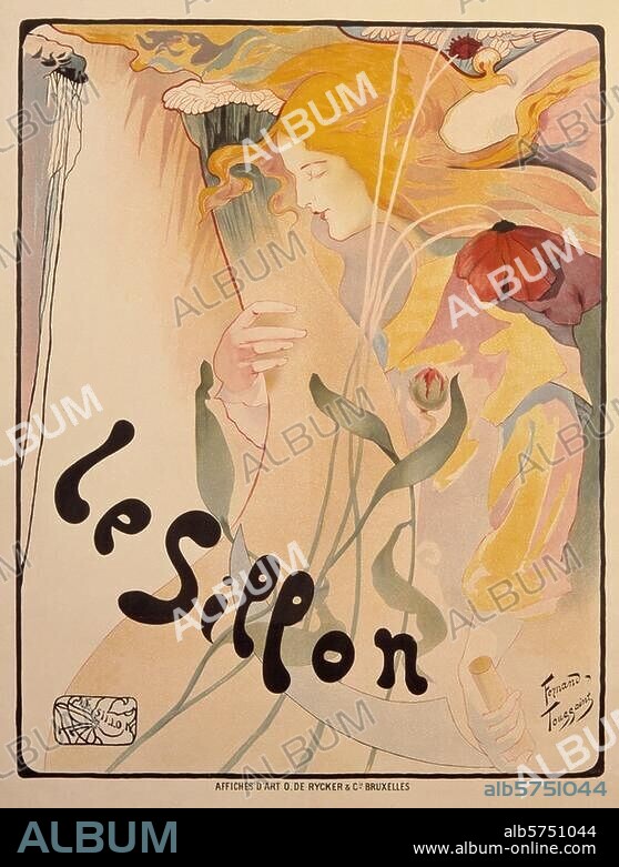 Kunst:. Plakate. "Le Sillon". Farblithographie, 1895, von Fernand Toussaint (1873-1955). Druck: O. de Rycker & Cie, Brüssel.