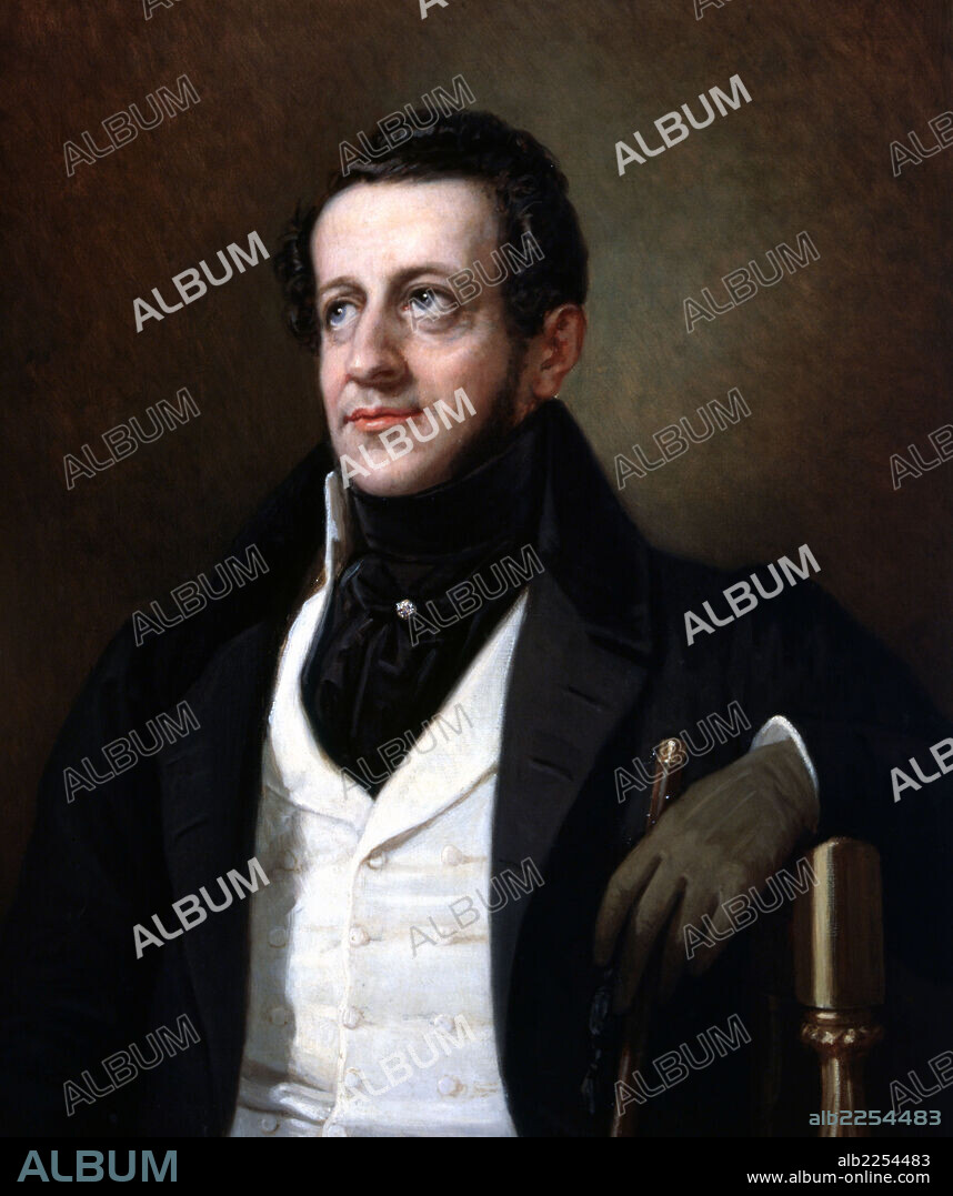 RIVAS , DUQUE DE. ANGEL SAAVEDRA. ESCRITOR ESPAÑOL. CORDOBA 1791-1865. OLEO ANONIMO. INSTITUTO DE ESPAÑA. MADRID.