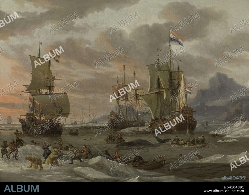 ABRAHAM STORCK. Whaling Grounds in the Arctic Ocean. The whaling grounds. Dating: 1654 - 1708. Measurements: h 50.5 cm × w 66.5 cm; d 6 cm.