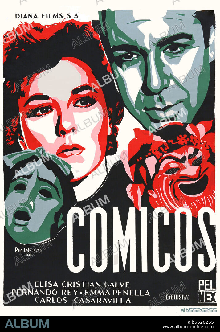 Poster de COMICOS, 1954, dirigida por JUAN ANTONIO BARDEM. Copyright UNION FILMS.