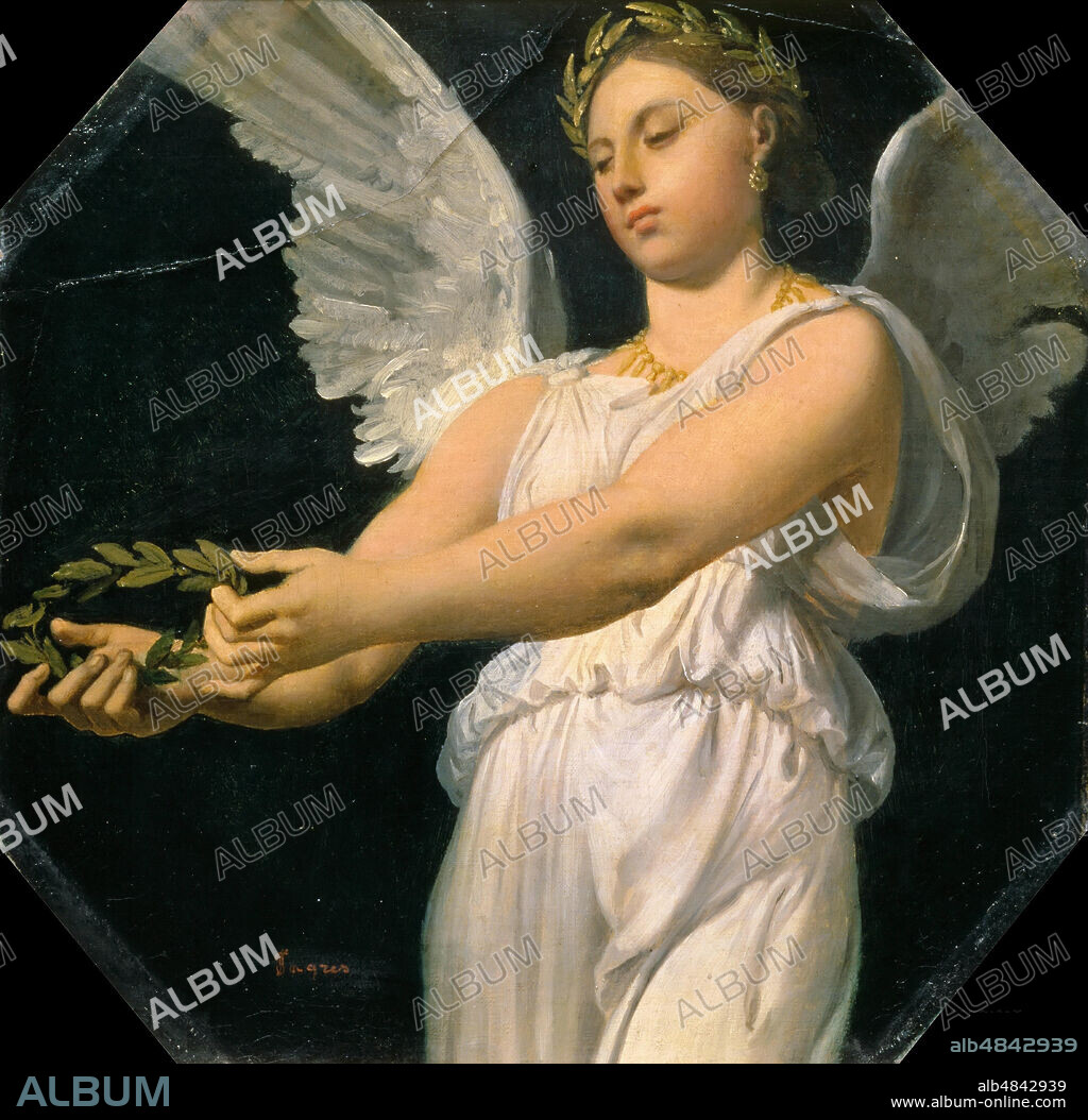 JEAN AUGUSTE DOMINIQUE INGRES. Study of Victory for the Apotheosis of Homer.