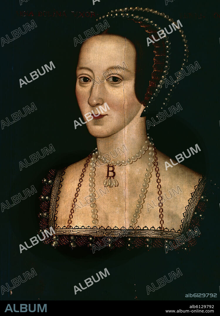 ANONIMO SIGLO XVI. 'Ana Bolena', siglo XVI, Óleo sobre lienzo, 54,3 x 41,6 cm, NPG 668.