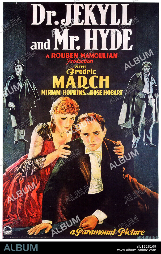 Poster of DR. JEKYLL AND MR. HYDE, 1931, directed by ROUBEN MAMOULIAN. Copyright PARAMOUNT PICTURES.
