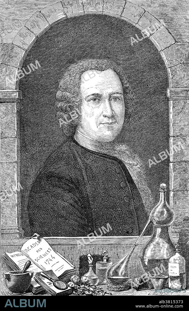 Guillaume Francois Rouelle (September 16, 1703 - August 3, 1770) was a French chemist and apothecary. In 1754 he introduced the concept of a base into chemistry, as a substance which reacts with an acid to give it solid form (as a salt). He is known as l'AinÃ© (the elder) to distinguish him from his younger brother, Hilaire Rouelle, who was also a chemist and known as the discoverer of urea. During 1742-68 he was a chemical demonstrator at the Jardin du Roi, Paris. He was an enthusiastic lecturer and taught most of the French chemists of the late 18th century; Denis Diderot, Antoine-Laurent de Lavoisier, Joseph Proust and Antoine-Augustin Parmentier. Rouelle believed in Stahl's incorrect phlogiston theory of combustion. Phlogiston was a flammable component of materials which was supposedly given off when they burned. This theory was disproved by Lavoisier. Rouelle was elected a foreign member of the Royal Swedish Academy of Sciences in 1749. He died in 1770 at the age of 66. Engraving from "Vies des savants illustres" by Louis Figuier.