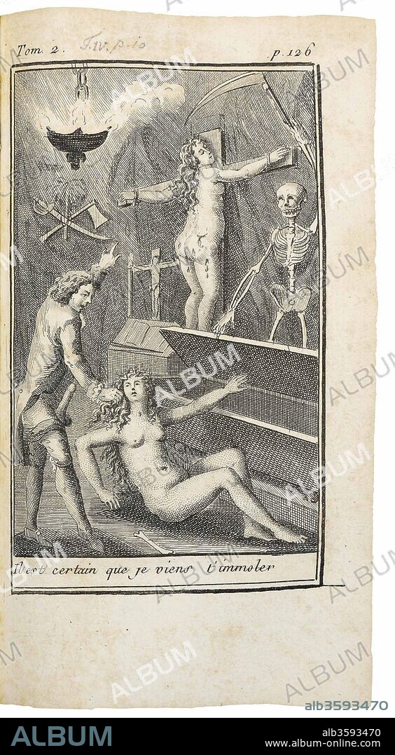 ANONYMOUS. Illustration for La nouvelle Justine by Marquis de Sade.