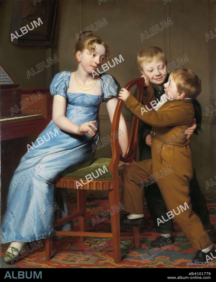 WILLEM BARTEL VAN DER KOOI. Piano Practice Interrupted. Dating: 1813. Measurements: h 147 cm × w 121 cm.
