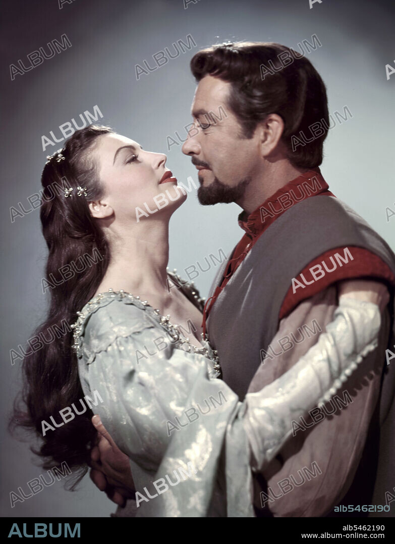 AVA GARDNER and ROBERT TAYLOR in KNIGHTS OF THE ROUND TABLE, 1953, directed by RICHARD THORPE. Copyright M.G.M.