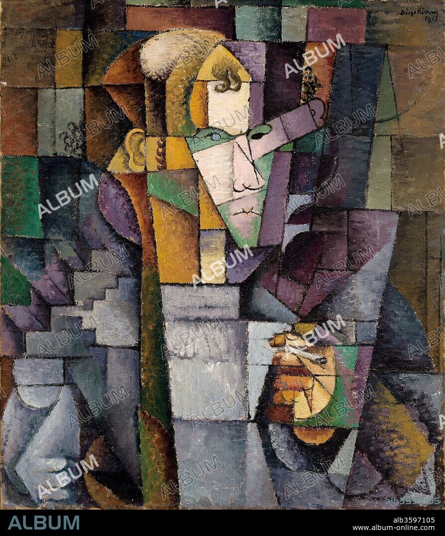 DIEGO-MARIA RIVERA. Portrait of the sculptor Léon Indenbaum.