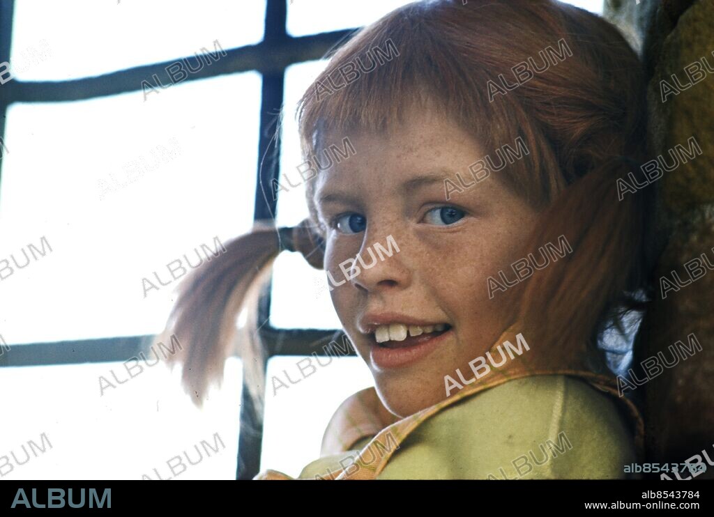 AUGUST1969 . Child actor Inger Nilsson in the role as Pippi Longstocking during filming "Pippi on the seven seas" at Vaxholm fortress, just outside Stockholm in August 1969.. Foto: Jan Collssioo / SCANPIX / Kod: 1001.