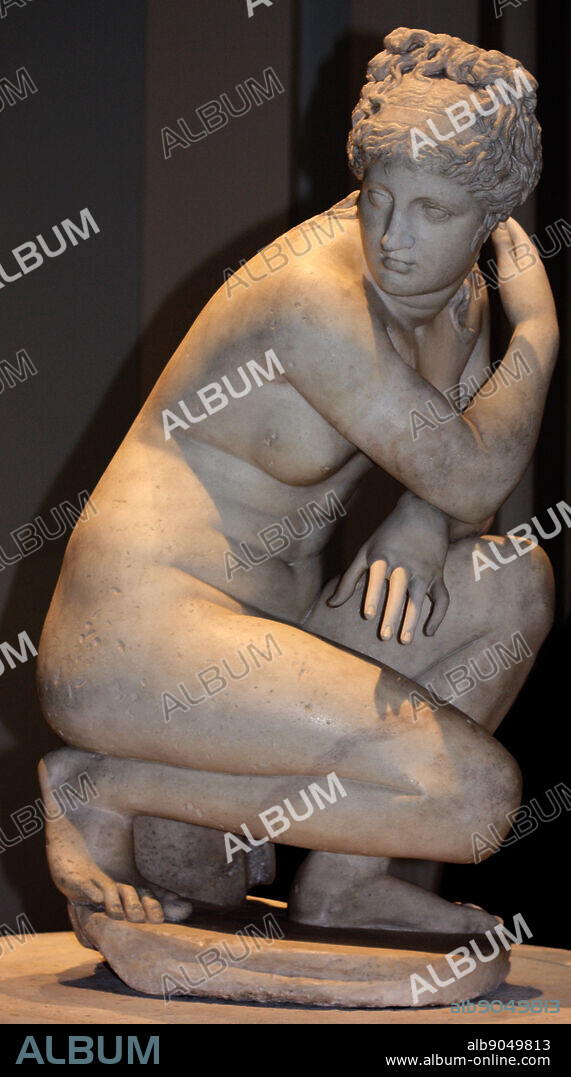 Lely's Venus (Aphrodite). Statue of the goddess Venus surprised as she bathes. Probably 1st or 2nd century AD, and is a copy of an earlier Greek original (from around 2nd century BC).