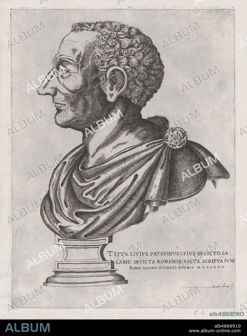 GIOVANNI AMBROGIO BRAMBILLA. Speculum Romanae Magnificentiae: Bust of Livy, 1582.