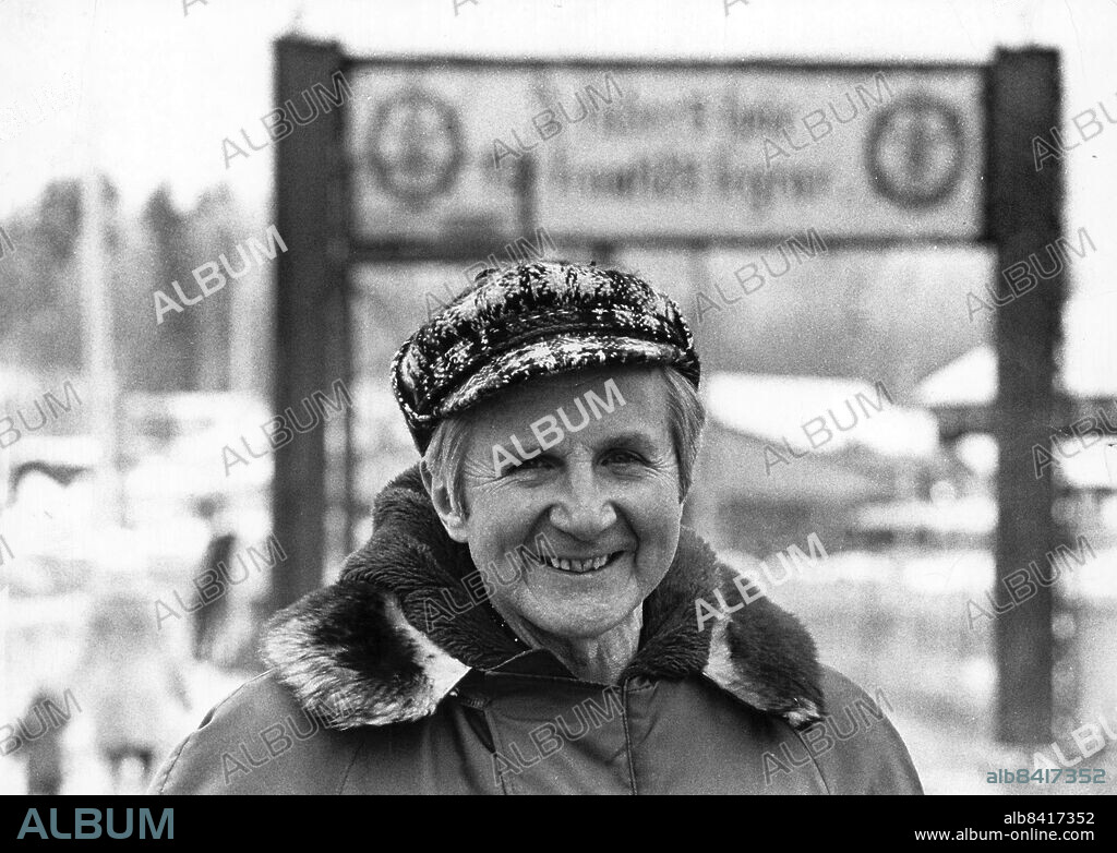 1977-03-03. Skidåkaren Nils "Mora-Nisse" Karlsson. Foto: Örjan Björkdahl / DN / TT / Kod: 7. ** SvD OUT **.