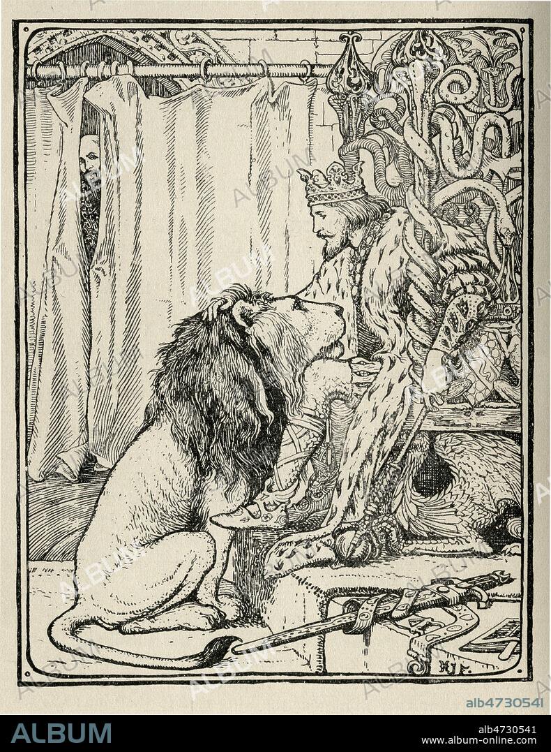 les douze chasseurs, conte de GRIMM. Andrew Lang - The green fairy book - Londres, 1909. Credit JEAN VIGNE / KHARBINE TAPABOR.