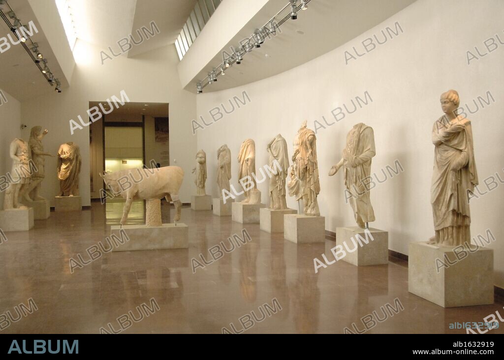 Archaeological Museum at Olympia. Interior view. Greece.