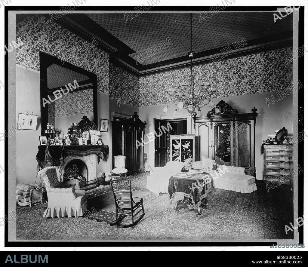 FRANCES BENJAMIN JOHNSTON. Bedroom in the White House, Washington, D.C., 1893.