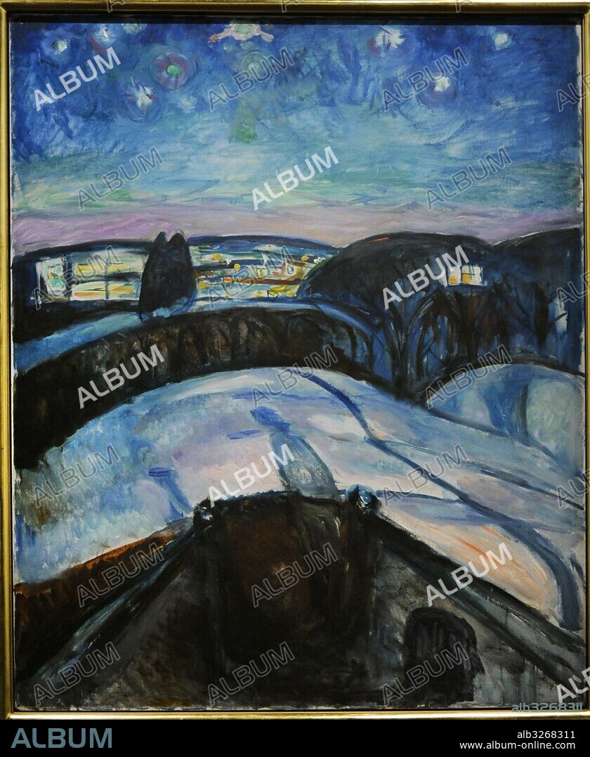 Edvard Munch (1863-1944). Norwegian painter. Starry Night, 1922-1924. Munch Museum. Oslo. Norway.