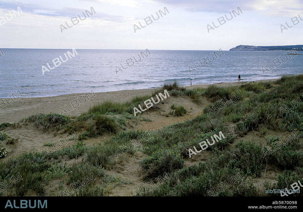 L' Escala; playa / platja de Riuet / Riulet.