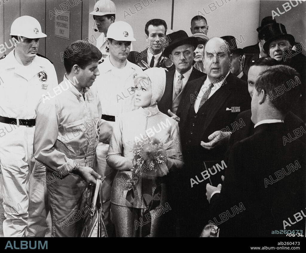 CONNIE STEVENS, JERRY LEWIS and ROBERT MORLEY in WAY... WAY OUT, 1966, directed by GORDON DOUGLAS. Copyright 20TH CENTURY FOX.