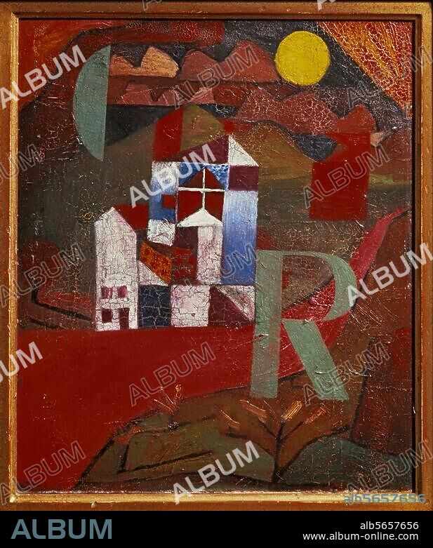 PAUL KLEE. Klee, Paul, 1879-1940, Swiss-German artist. "Villa R.", 1919. Oil on card, 27 × 22cm. Basel, Kunstmuseum.