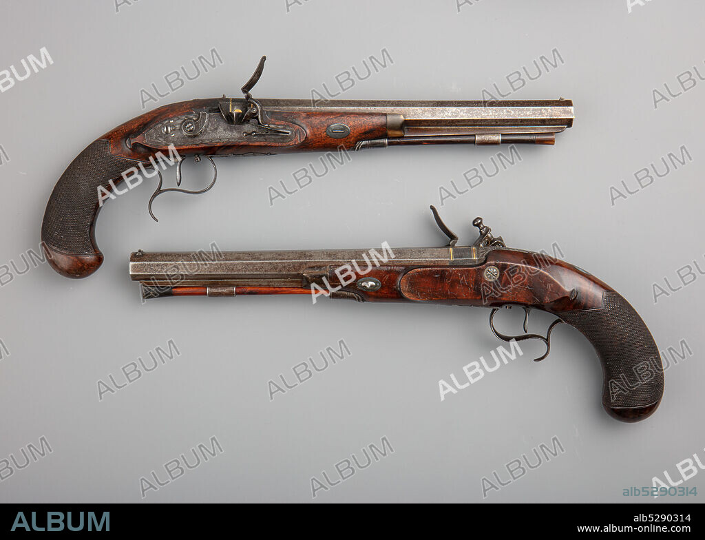 SIMEON NORTH. Flintlock Duelling Pistol, American, Middletown, Connecticut, ca. 1815-20.