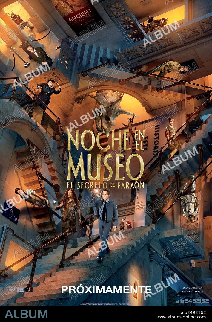 Poster de NOCHE EN EL MUSEO 3: EL SECRETO DEL FARAÓN, 2014 (NIGHT AT THE MUSEUM: SECRET OF THE TOMB), dirigida por SHAWN LEVY. Copyright 1492 PICTURES/21 LAPS ENTERTAINMENT/TWENTIETH CENTURY FOX.