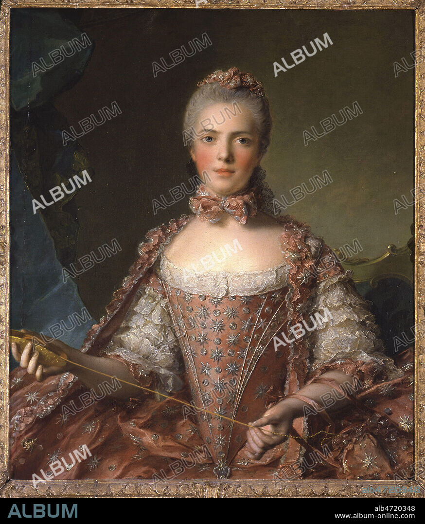 Chateau de Versailles : Marie Adelaide , ADELAIDE de France (1732 1800) quatrieme fille de LOUIS XV et de Marie Leszczynska , portrait , peinture par NATTIER (1685-1766) , 1756. Peinture conservee au Chateau de Versailles. Credit photo Bernard DUPONT/KHARBINE TAPABOR.