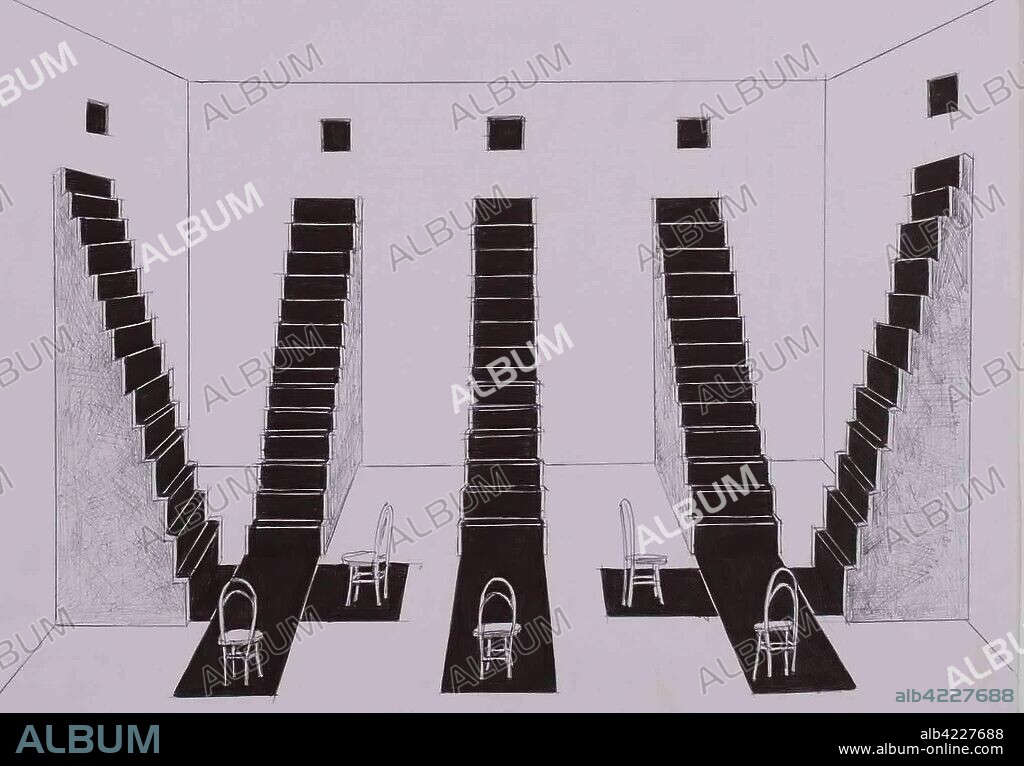 DMITRY PRIGOV. 'Sketch of the Installation. Sheet "Z.dders" (#421)'. Russia, Moscow, 1997. Dimensions: 20,8x29,6 cm.