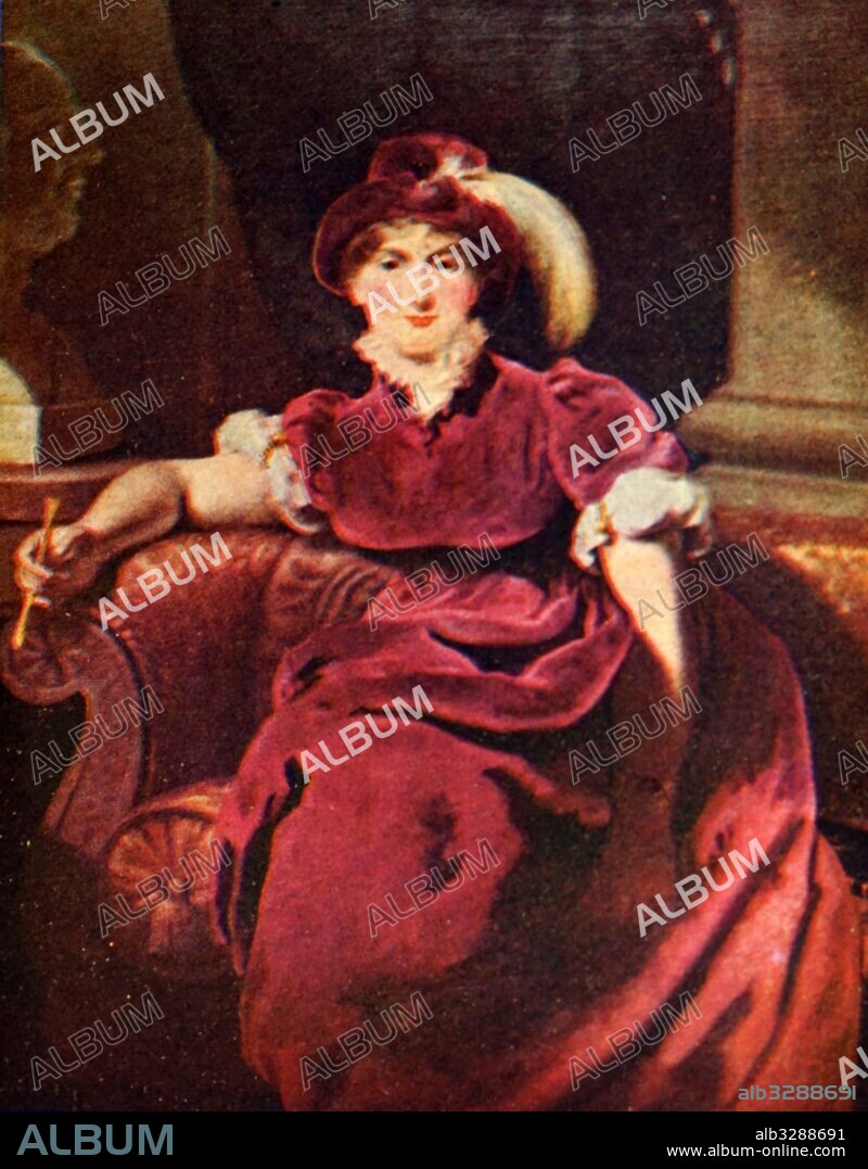 Portrait of Caroline of Brunswick (1768-1821) Queen-consort of the United Kingdom and wife of King George IV. Painted by Sir Thomas Lawrence (1739-1830) an English portrait painter and fourth president of the Royal Academy. Dated 19th Century.