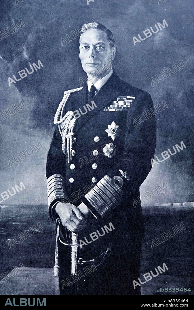 King George VI in his uniform as Admiral of the Fleet. George VI (Albert Frederick Arthur George; 14 December 1895 - 6 February 1952) was King of the United Kingdom and the Dominions of the British Commonwealth from 11 December 1936 until his death in 1952. Known as ""Bertie"" among his family and close friends, George VI was the second son of King George V. He served in the Royal Navy and Royal Air Force during the First World War. In 1920, he was made Duke of York. He married Lady Elizabeth Bowes-Lyon in 1923, and they had two daughters, Elizabeth and Margaret. George's elder brother Edward ascended the throne as Edward VIII after their father died in 1936. Later that year, Edward abdicated to marry the twice-divorced American socialite Wallis Simpson, and George became the third monarch of the House of Windsor.