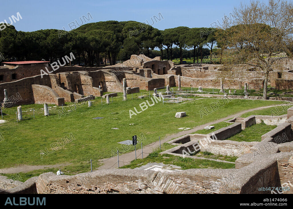 Ostia Antica. Baths of Neptune. 1st - 2nd centuries AD. Palaestra. Italy.
