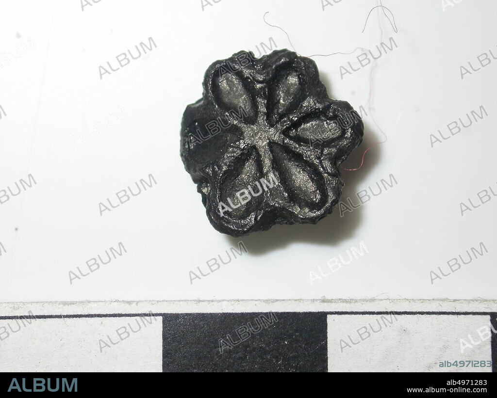The Netherlands Middle Ages, belt fittings, metal, lead, tin alloy, Dm, 1.2 cm, D, 0.15 cm, late 14th century 1350-1400, the Netherlands, Zeeland, Hulst, Drowned Land.