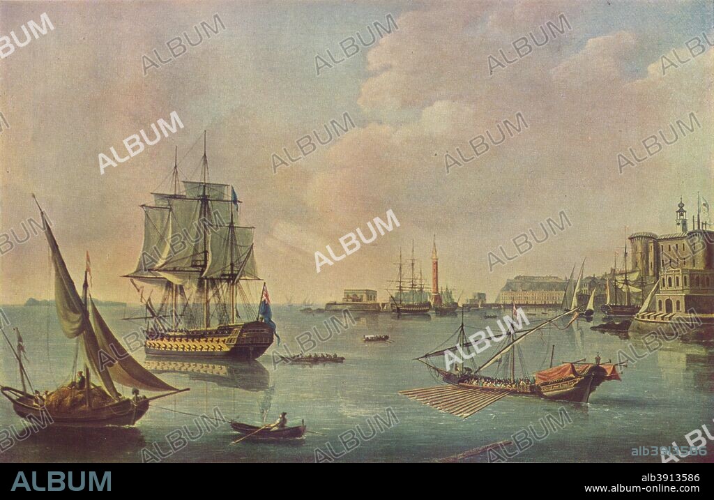 'English Men o' War in Malta Harbour', c1805. From The Studio Volume 124. [The Studio Ltd, London & New York, 1942].