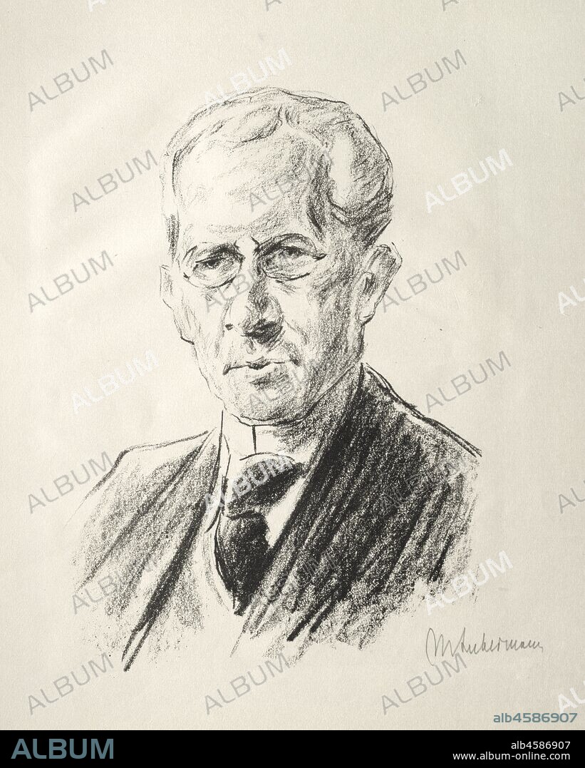 Arno Holz Mappe: Portrait Arno Holz, 1923.