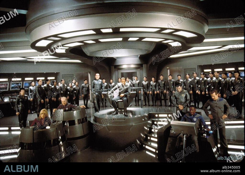 ALAN RICKMAN, SIGOURNEY WEAVER and TIM ALLEN in GALAXY QUEST, 1999, directed by DEAN PARISOT. Copyright DREAMWORKS.