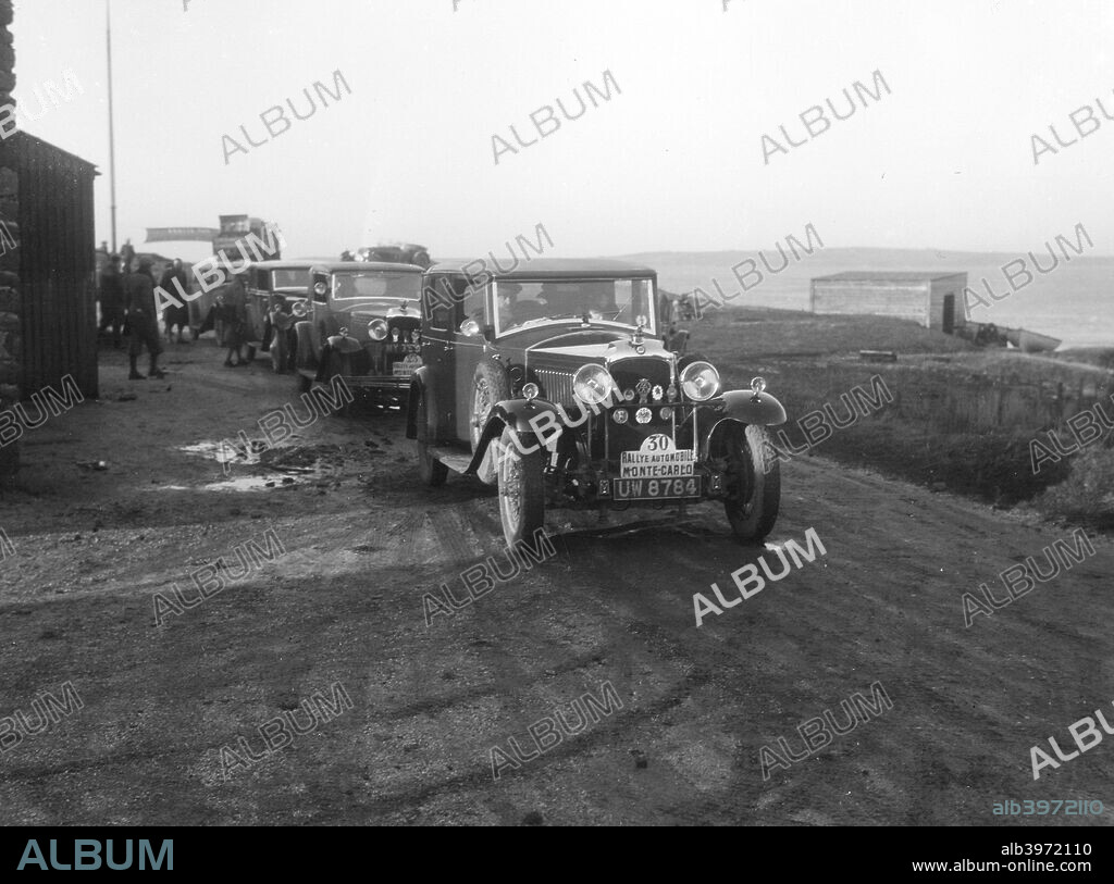 Vauxhall Velox. Reg. No.  UW8784. Entry No: 30. Driver: Etherton, Col. P.T.  Left of centre: Vauxhall  Reg. No.  MY788. Entry No: 23. Driver: Dinsdale, Mrs J. Monte Carlo Rally. Date: 26/1-2/2.30.