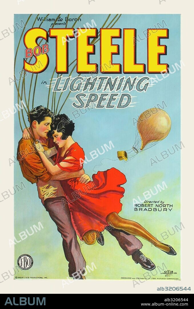 Poster of LIGHTNING SPEED, 1928, directed by ROBERT N. BRADBURY. Copyright FILM BOOKING OFFICES OF AMERICA.