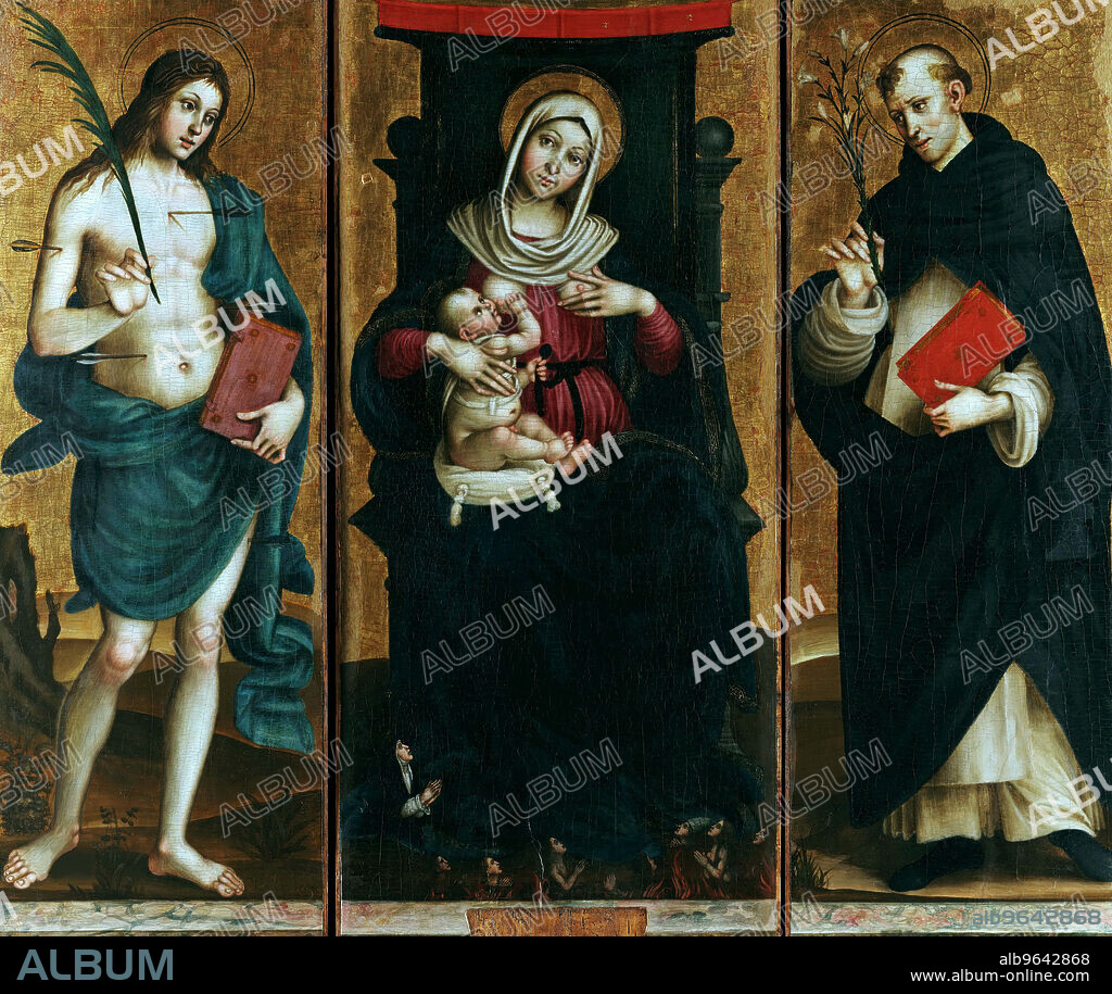 STEFANO SPARANO. Madonna with Child and Saints.
