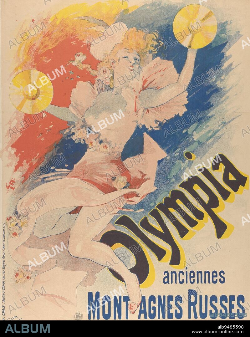Olympia, Anciennes Montagnes Russes, 1892, Jules Chéret, 1892, Jules Chéret, , 1892, w 882 mm × h 1252 mm.