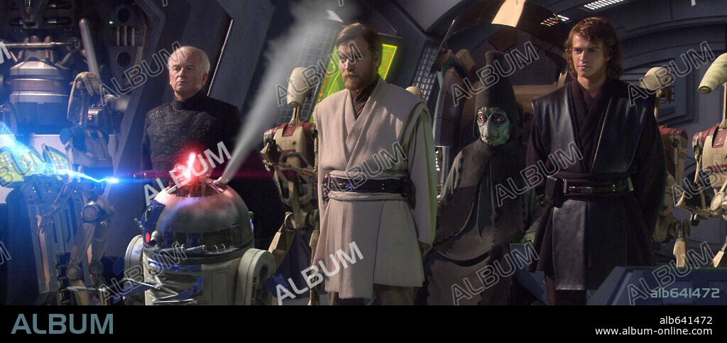 EWAN McGREGOR, HAYDEN CHRISTENSEN and IAN MCDIARMID in STAR WARS: EPISODE III-REVENGE OF THE SITH, 2005, directed by GEORGE LUCAS. Copyright LUCASFILM / ILM.