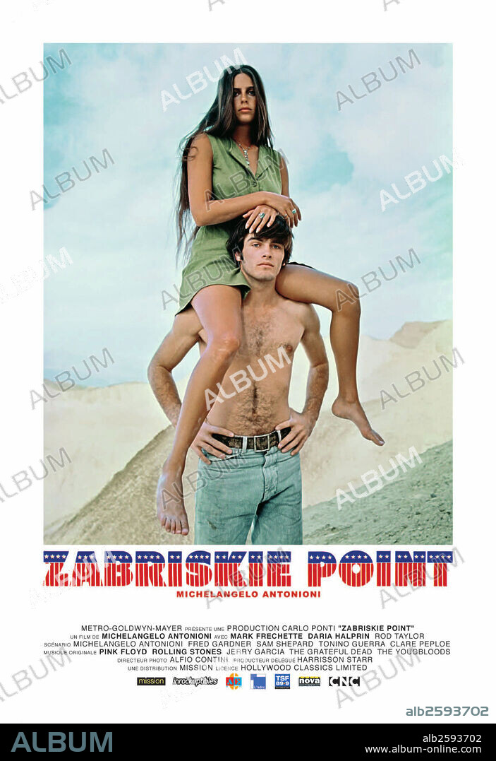 Poster of ZABRISKIE POINT, 1970, directed by MICHELANGELO ANTONIONI. Copyright M.G.M.