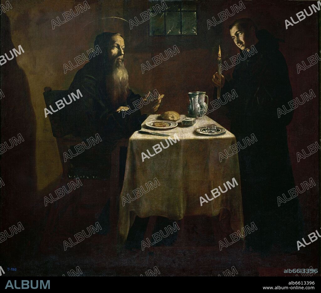 FRAY JUAN ANDRES RICCI (1600-1681) FRAY JUAN RIZI. 'St. Benedict Blessing St. Maur', 17th century, Oil on canvas, 185 cm x 216 cm.