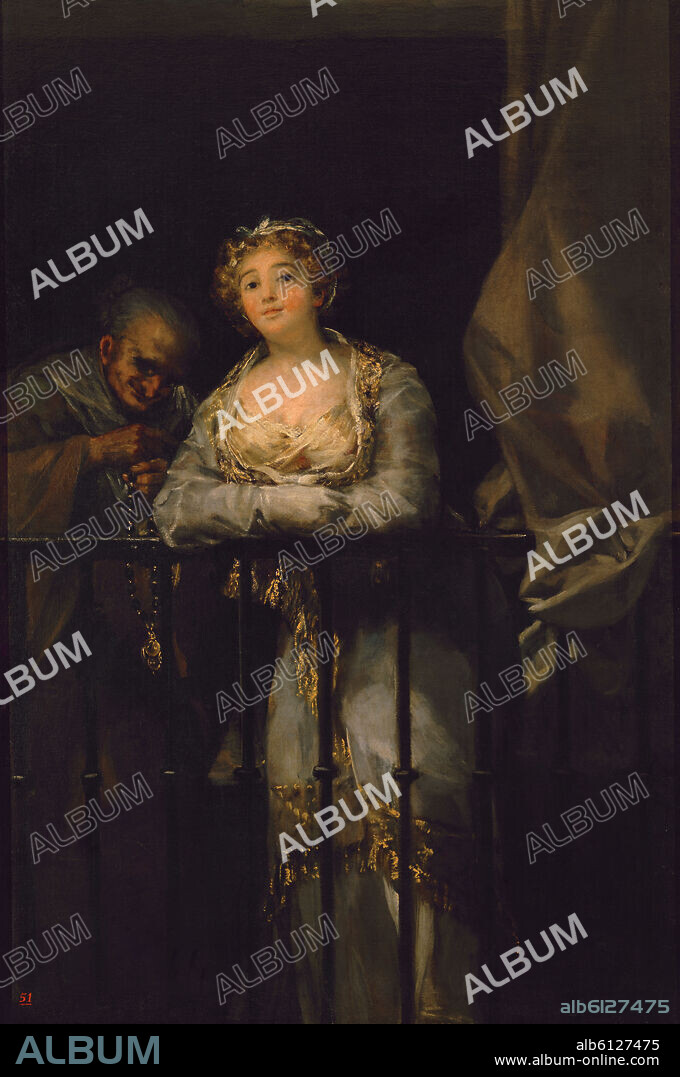 FRANCISCO DE GOYA. 'Maja and Celestina', 1808-1812, Oil on canvas, 166 x 108 cm.