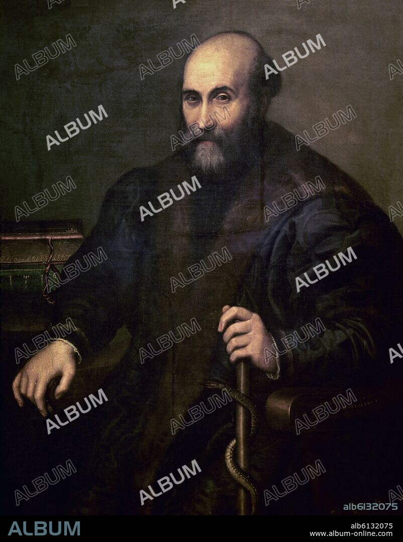 LUCIA ANGUISSOLA (1536-1565). PIETRO MANNA, MEDICO DE CREMONA - SIGLO XVI - OLEO/LIENZO -  96x76 cm - NP 16 - ESCUELA ITALIANA.