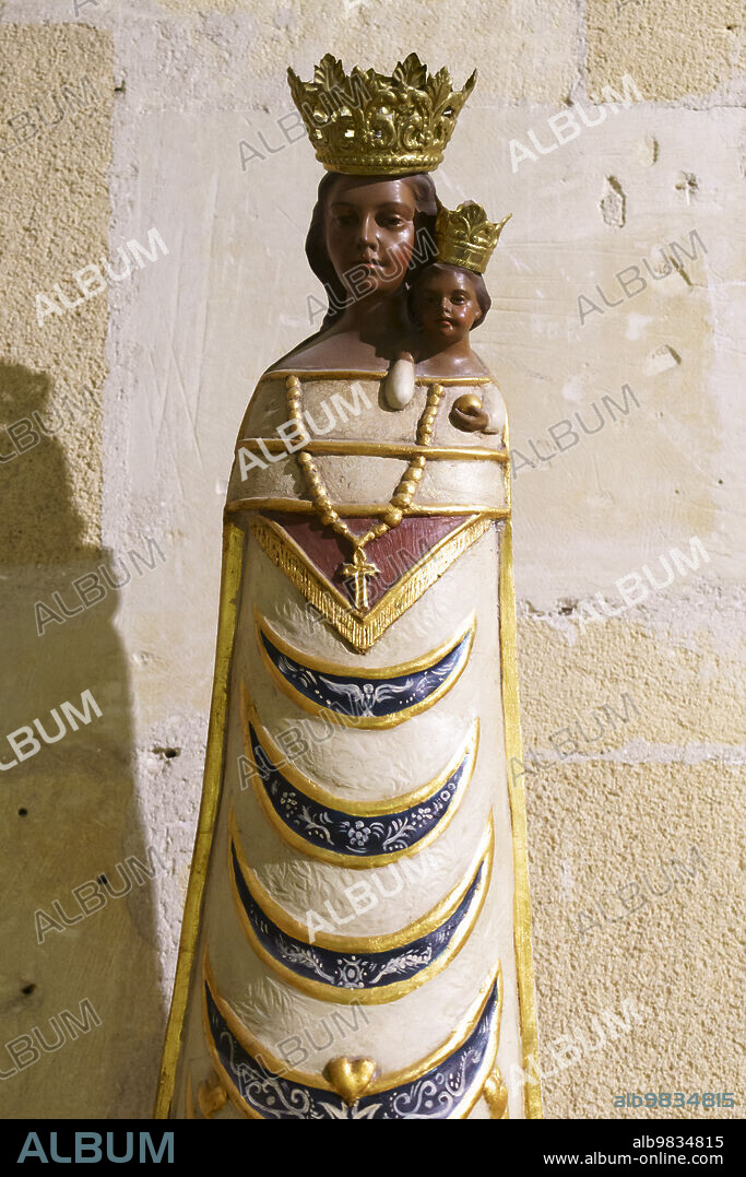 Our Lady of Loreto, patron saint of the air force, Monastery Church of Santa Margarita, center of history and military culture of the balearics, Palma, Majorca, Balearic Islands, Spain.