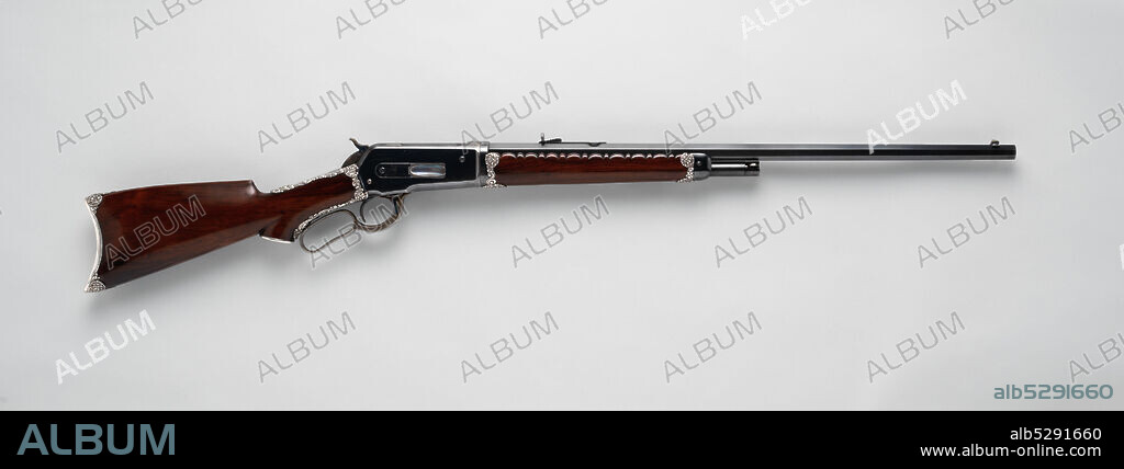 WINCHESTER REPEATING ARMS COMPANY. Winchester Model 1886 Takedown Rifle decorated by Tiffany & Co. (serial no. 120528), American, New Haven, Connecticut, and New York, 1899-1900.